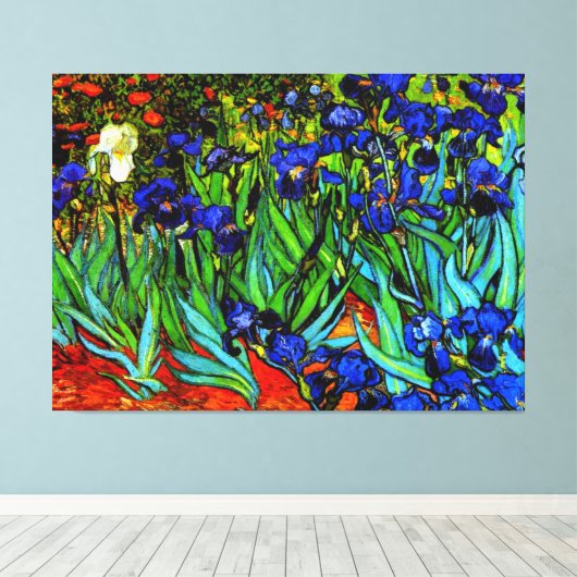 Toile Van Gogh - Irises, peinture d'art (Insitu (Plancher de Bois))