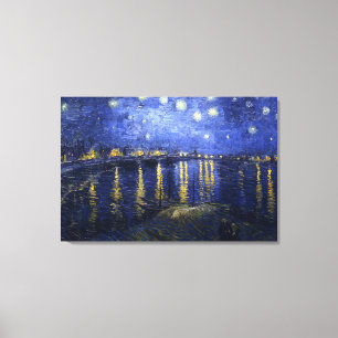 Toile Van Gogh : Nuit étoilée au-dessus du Rhône