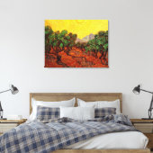 Toile Van Gogh Oliviers avec ciel jaune et soleil (Insitu(Chambre))