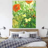 Toile Van Gogh - Papillons et papillons, célèbre oeuvre  (Insitu(Chambre))