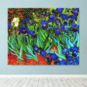 Toile Van Gogh peinture, Irises, (Insitu (Plancher de Bois))