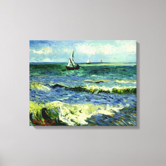 Toile Van Gogh peinture, Seascape, (Recto)