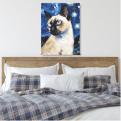 Toile Van Gogh Starry Chat de nuit Siamese Dream (Insitu(Chambre))