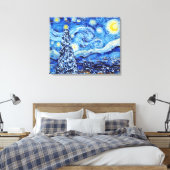 Toile Van Gogh Starry Nuit - White Christmas Tree Canva (Insitu(Chambre))