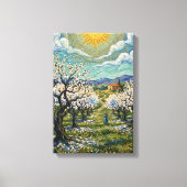 Toile Van Gogh Style Almond Orchard Sunlit Spring Poster (Recto)