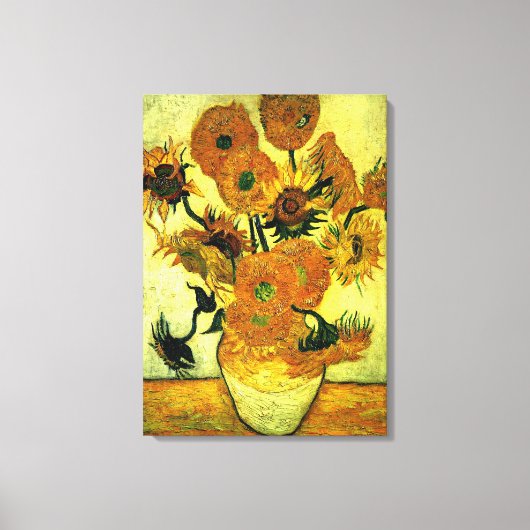 Toile Van Gogh - Tournesols 14, célèbre peinture (Recto)