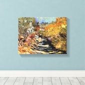 Toile Van Gogh - Une Route À Saint-Rémy Avec Une Figure  (Insitu (Plancher de Bois))