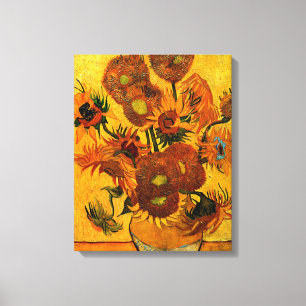 Toile Van Gogh - Vase avec 15 tournesols