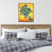 Toile Van Gogh - Vase avec iris Fond jaune (Insitu(Chambre))