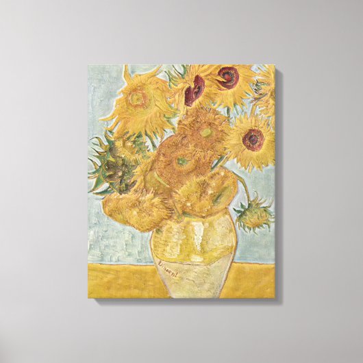 Toile Van Gogh - Vase Douze Tournesols (Recto)