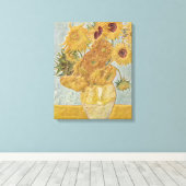 Toile Van Gogh - Vase Douze Tournesols (Insitu (Plancher de Bois))