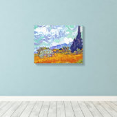 Toile Van Gogh - Wheatfield Avec Cyprès (Insitu (Plancher de Bois))