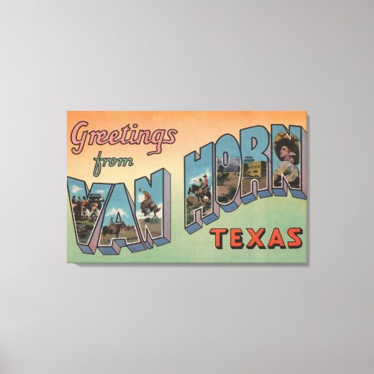 Toile Van Horn, Texas - Scènes de grandes lettres (Recto)