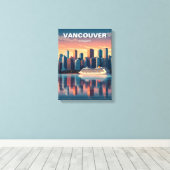 Toile Vancouver Skyline Canada Travel (Insitu (Plancher de Bois))