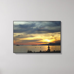 Toile Vancouver Sunset Art Imprimer Canvas de mer Inushu