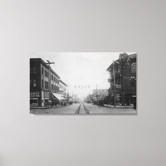 Toile Vancouver, WA - Main Street Vue du centre-ville (Recto)