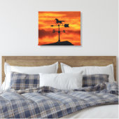 Toile Vanne météorologique au coucher du soleil (Insitu(Chambre))