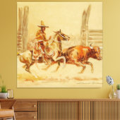 Toile Vaquero et Steer par Edward Borein (Insitu(Salon))