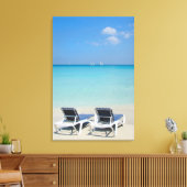 Toile Varadero, Cuba. Sable et chaises de plage (Insitu(Salon))