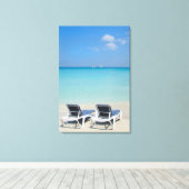 Toile Varadero, Cuba. Sable Et Transats (Insitu (Plancher de Bois))