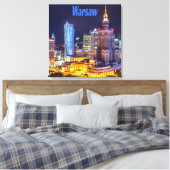 Toile Varsovie Pologne Nuit Skyline Varsovie Spire (Insitu(Chambre))