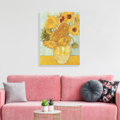 Toile Vase avec 12 tournesols - Vincent Van Gogh (1888) (Insitu(Salon))