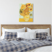 Toile Vase avec 12 tournesols - Vincent Van Gogh (1888) (Insitu(Chambre))