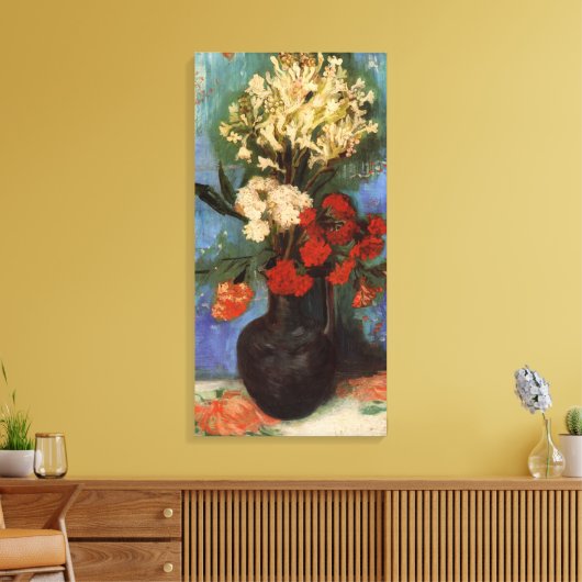 Toile Vase avec des Œillets de Vincent van Gogh (Insitu(Salon))