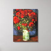 Toile Vase avec des pavots rouges par Vincent van Gogh (Recto)