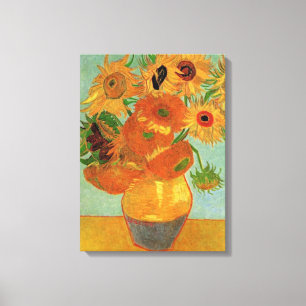 Toile Vase avec douze tournesols Vincent van Gogh.