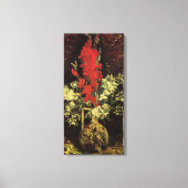Toile Vase avec Glaïeuls, Œillets de Vincent van Gogh (Recto)