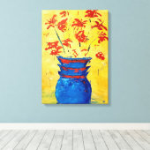 Toile Vase bleu (Insitu (Plancher de Bois))