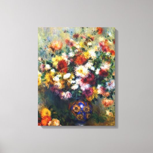 Toile Vase de Chrysanthemums Renoir Art (Recto)