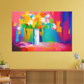 Toile Vase de fleurs abstraites (Insitu(Salon))