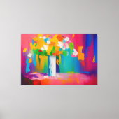 Toile Vase de fleurs abstraites (Recto)