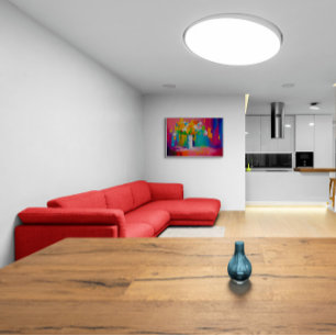 Toile Vase de fleurs abstraites