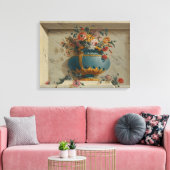 Toile Vase de fleurs dans une niche (Insitu(Salon))