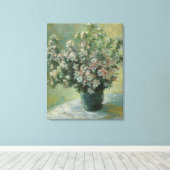 Toile Vase de fleurs par Claude Monet (Insitu (Plancher de Bois))