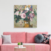 Toile Vase de fleurs vintage Paul Cezanne (Insitu(Salon))