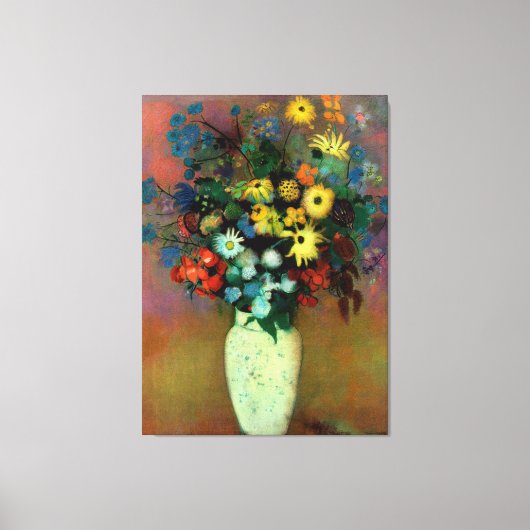 Toile Vase de Odilon Redon avec fleurs (1914) (Recto)
