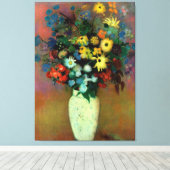Toile Vase de Odilon Redon avec fleurs (1914) (Insitu (Plancher de Bois))