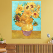 Toile Vase de Vincent van Gogh avec douze tournesols (Insitu(Salon))