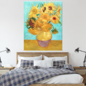Toile Vase de Vincent van Gogh avec douze tournesols (Insitu(Chambre))