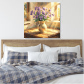 Toile Vase de violettes violettes Impasto   (Insitu(Chambre))