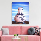 Toile Vase d'eau et Turquoise (Insitu(Salon))