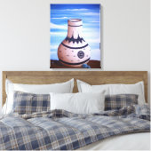 Toile Vase d'eau et Turquoise (Insitu(Chambre))