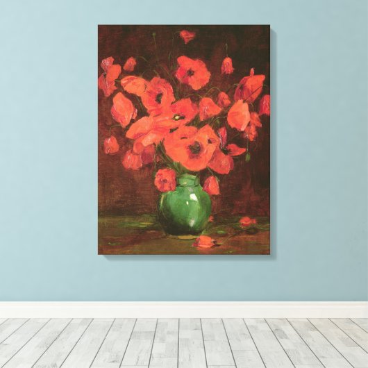 Toile Vase des fleurs Imprimer (Insitu (Plancher de Bois))