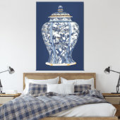 Toile Vase en porcelaine bleue et blanche de Vision Stud (Insitu(Chambre))