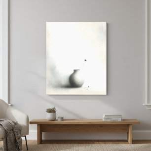 Toile Vase Minimaliste & Pissenlit