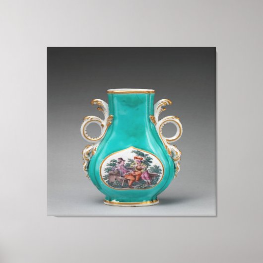 Toile Vase turquoise de porcelaine de Chelsea (Recto)